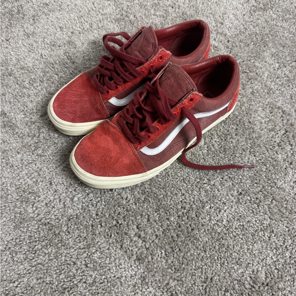 Vans Red and White Sneakers